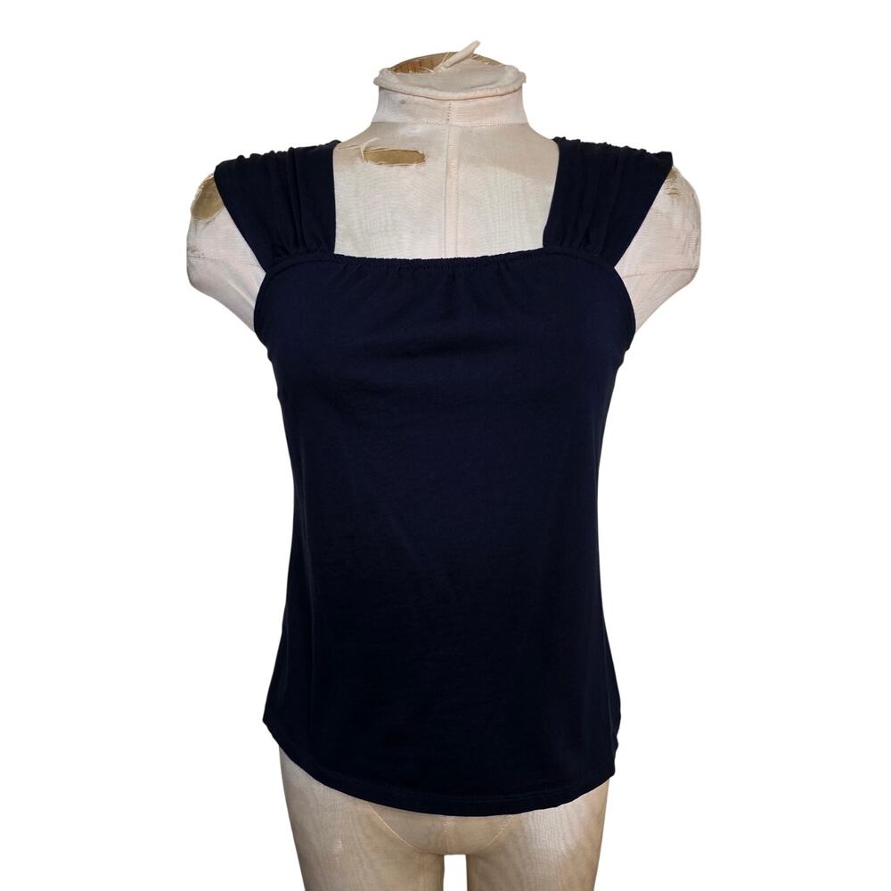 Loft Outlet Womens Cotton Top Size  XS Navy
